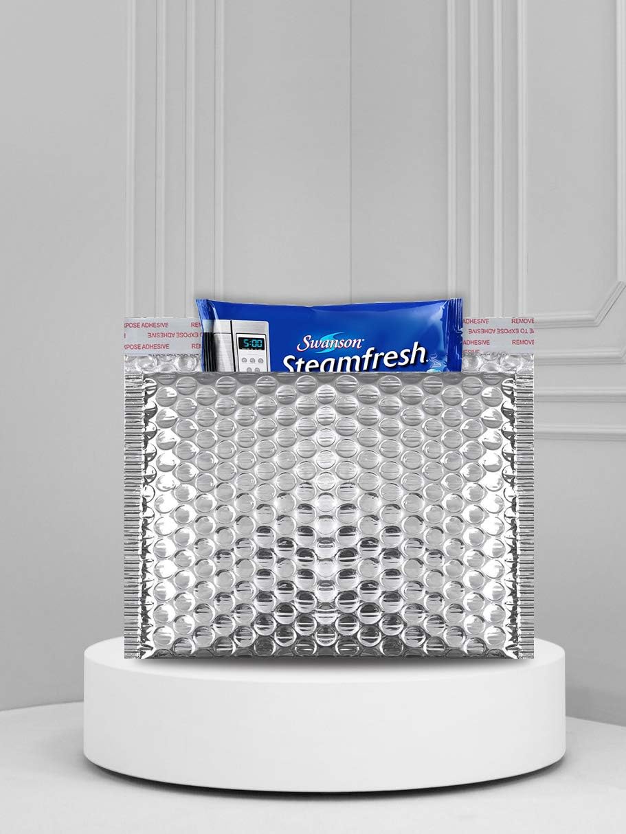 Bеѕt Rеvіеw Amiff Pack of 10 Silver Thermal Insulated Bubble Mailers 13.75 x 10.5 Food Grade Padded Envelopes 13 3/4 x 10 1/2 Cushion Envelopes with Peel and Seal Metallic Foil Mailing Shipping Packing