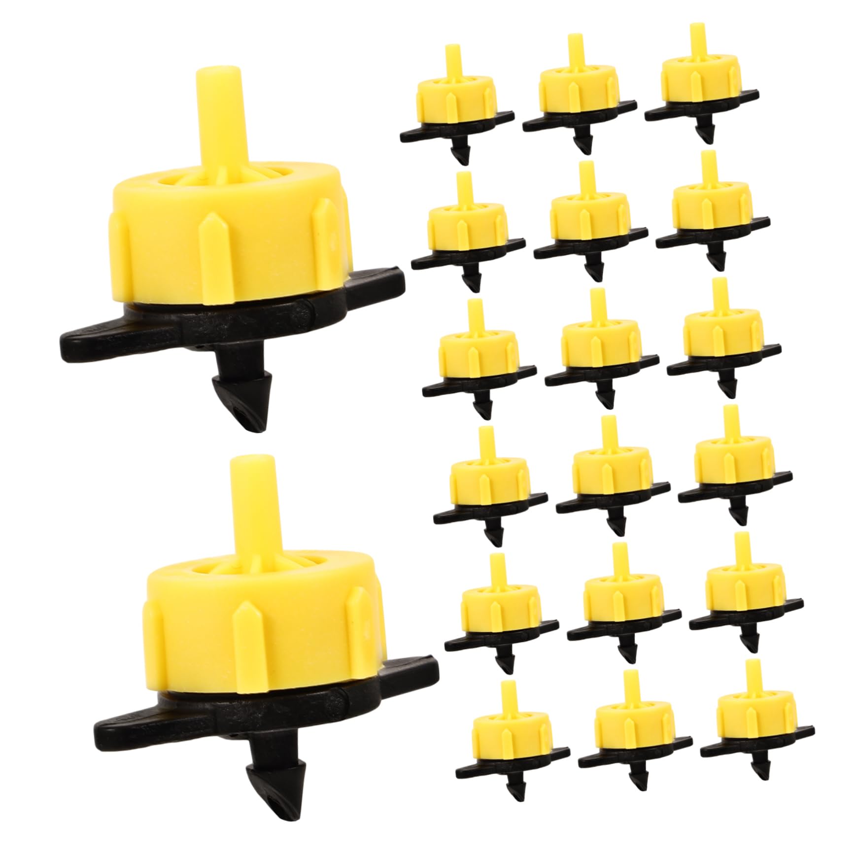 NULYLU Outdoor Drip Irrigation Emitters 20pcs Pressure Compensation Drippers Mini Drip Emitters for Water Stabilizer for Gardening