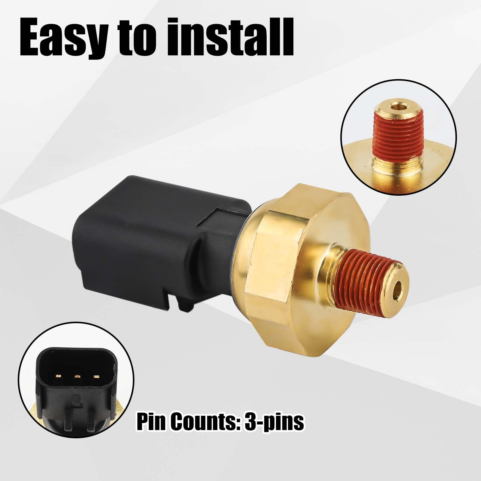 Interruttore Sensore Pressione Olio Motore, Sensore Pressione Olio Sensore Unità di Invio Pressione Olio Compatibile con Chrysler Dodge Jeep, Sostituisce 5149064AA, 5149062AA, 56028807AB