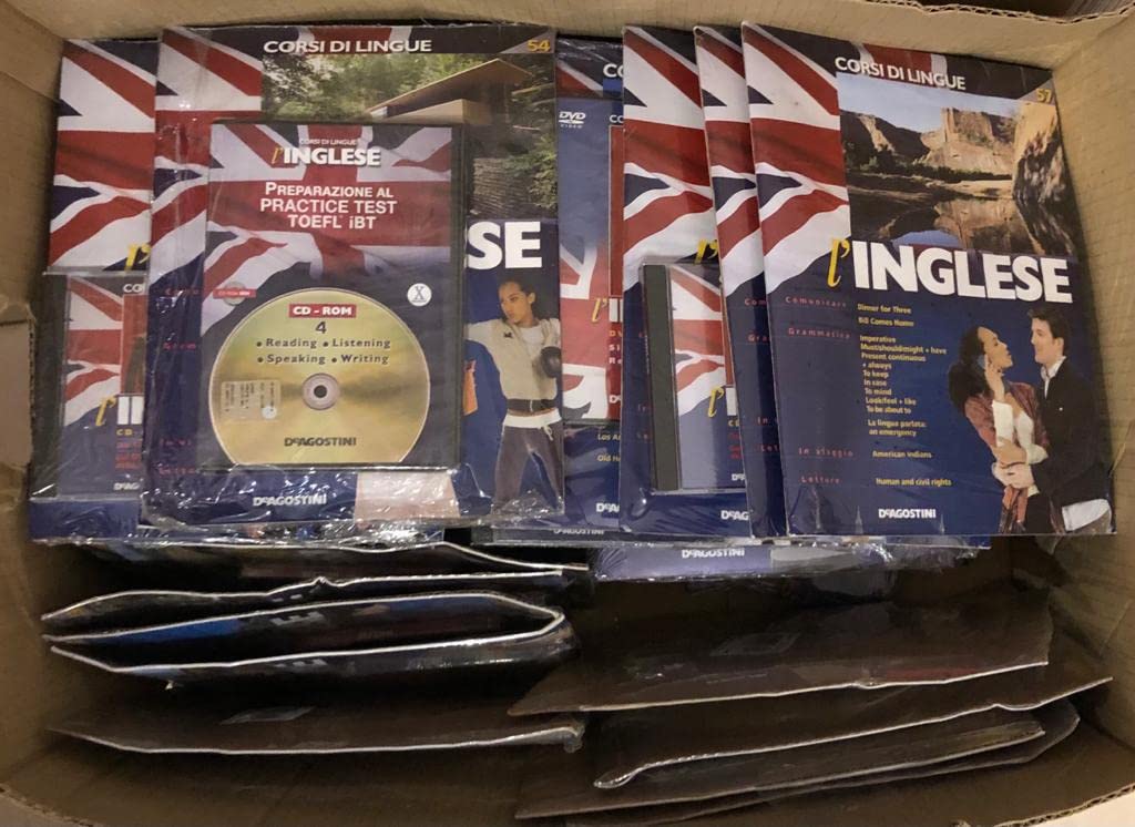 Corsi di lingue L'inglese 49 fascicoli NUOVI+CD/DVD