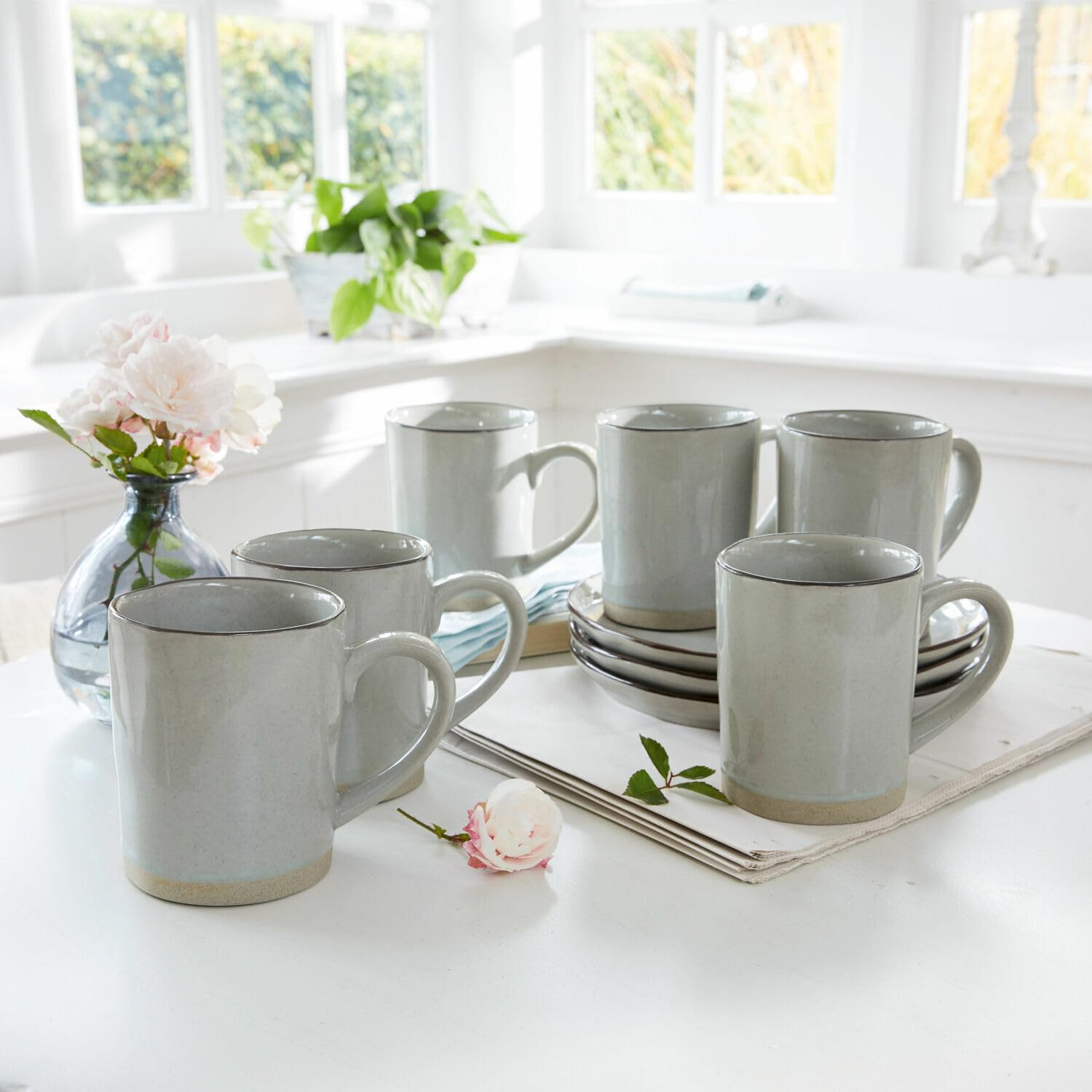 LOBERON Tasse 6er Set Biarré, grau