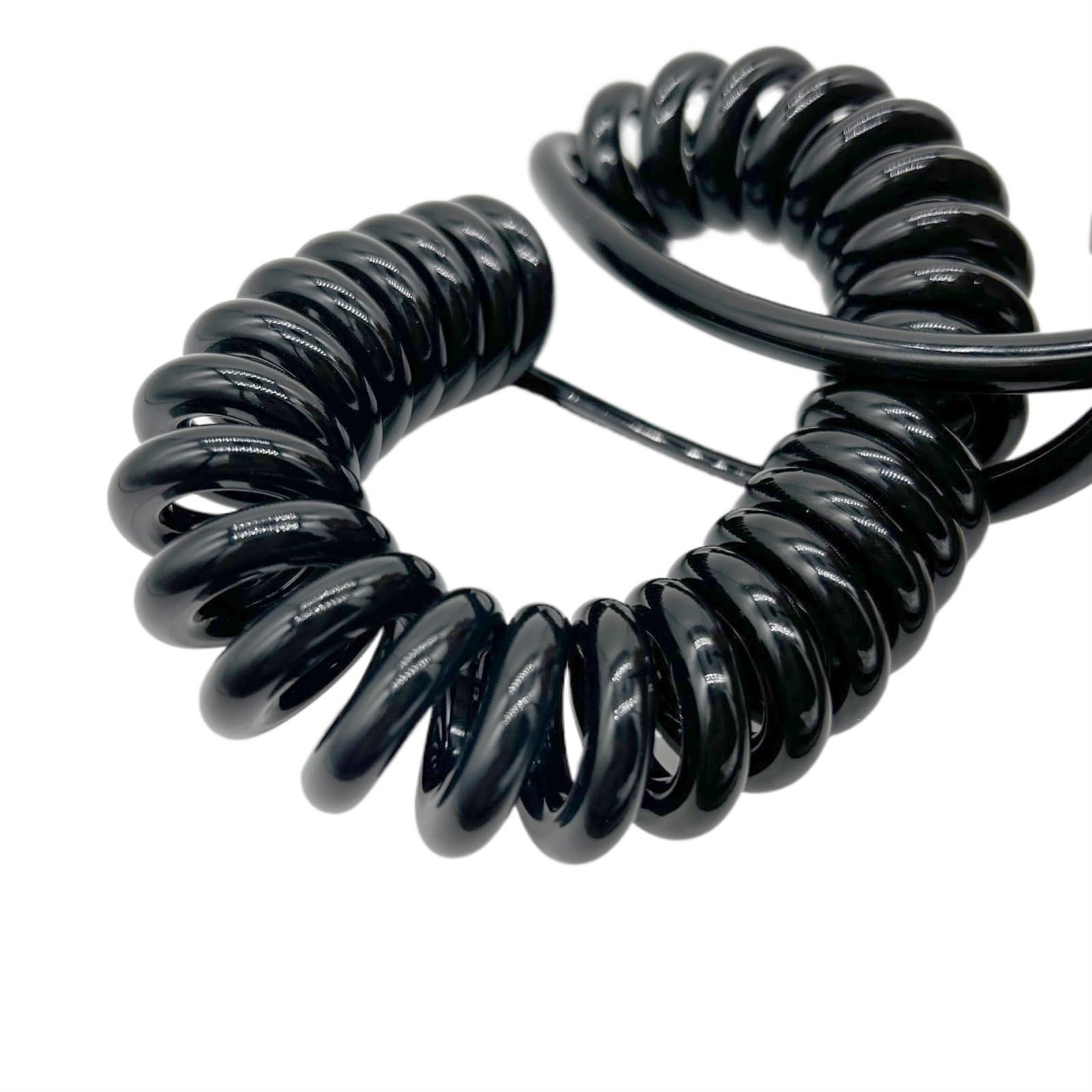 Wielżyłowy kabel zasilający spiralny Zwinięty kabel ze sprężyną spiralną, rozciągnięty 3,7 m, 12 rdzeni, wiele rozmiarów AWG(24AWG)