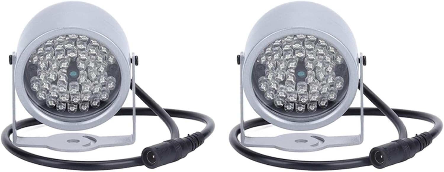 Paranormal Equipment 2X IR Illuminators, Night Vision Infrared Light 48 LED Night Vision Waterproof Lamp IR Infrared Light for Indoor