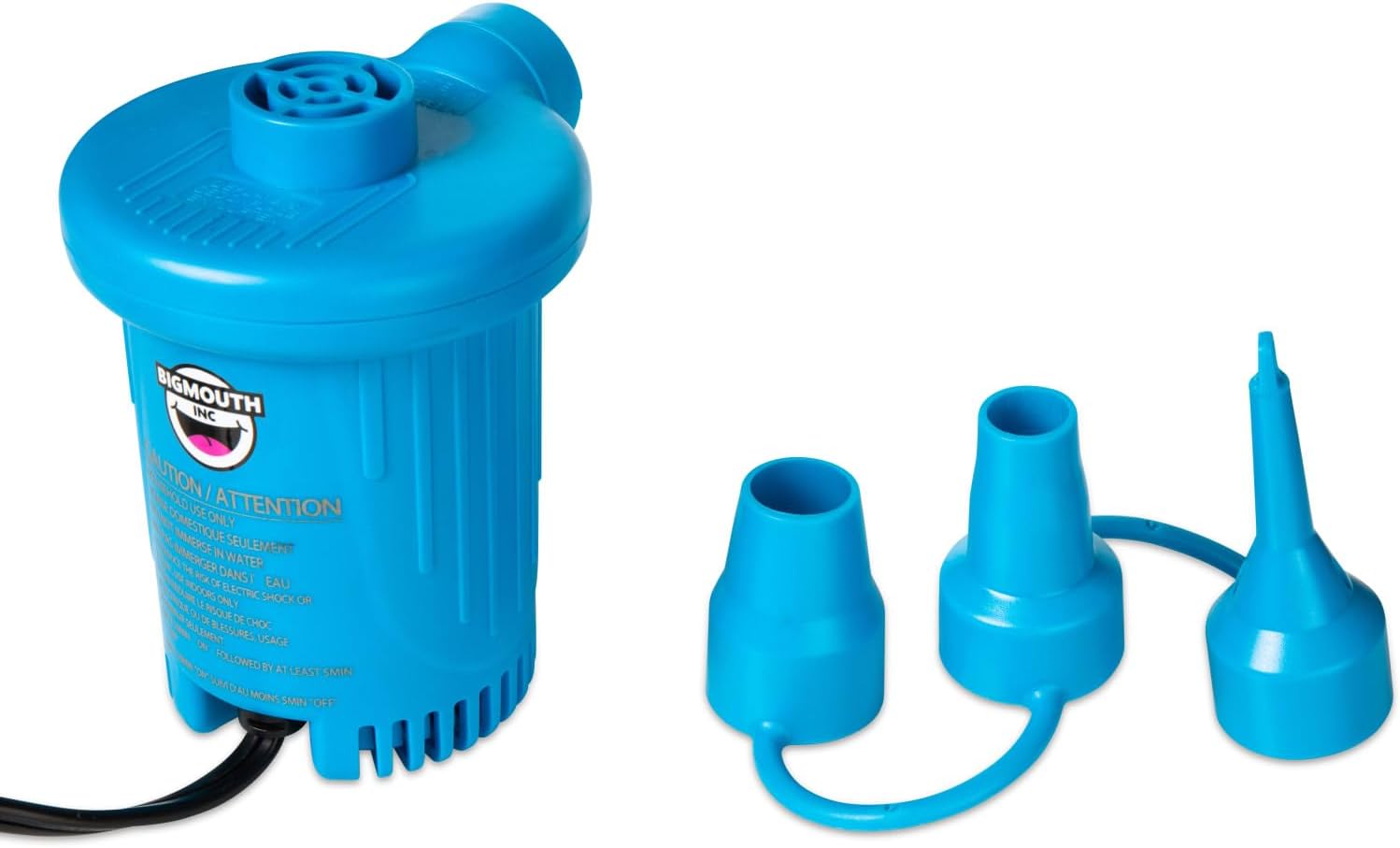 Electric Air Pump 0.7psi, Quick Inflate/Deflate, 3 Nozzles, 110V, Fast and Convenient Pump for Mattresses, Pool Floats, Rafts and More