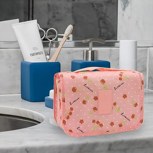 Miniatura 5 de Maiiu Neceser de viaje impermeable, bolsa de maquillaje multifuncional para colgar de gran capacidad, bolsa de cosméticos portátil, organizador de