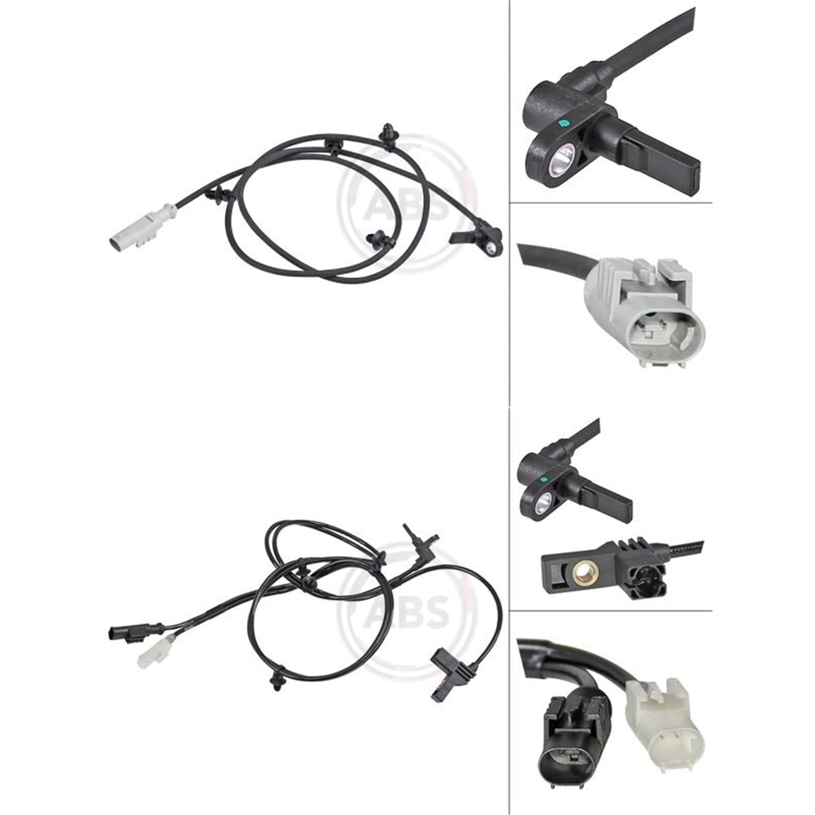 2x ABS-Sensoren Raddrehzahl hinten li+re | 30164 + 30163 Kompatibel mit Viano (W639),Vito / Mixto Kasten (W639),Vito Bus (W639)