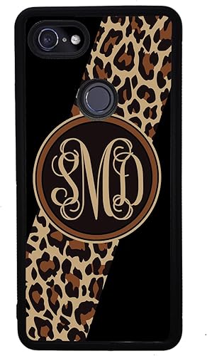 Miniatura 4 de Leopard Animal Skin Script Monogram Black Rubber Phone Case Compatible With Google Pixel 10, 10 Pro, 10 Pro XL, 9a, 9 Pro, Pixel 9, Pixel 9 Pro XL,
