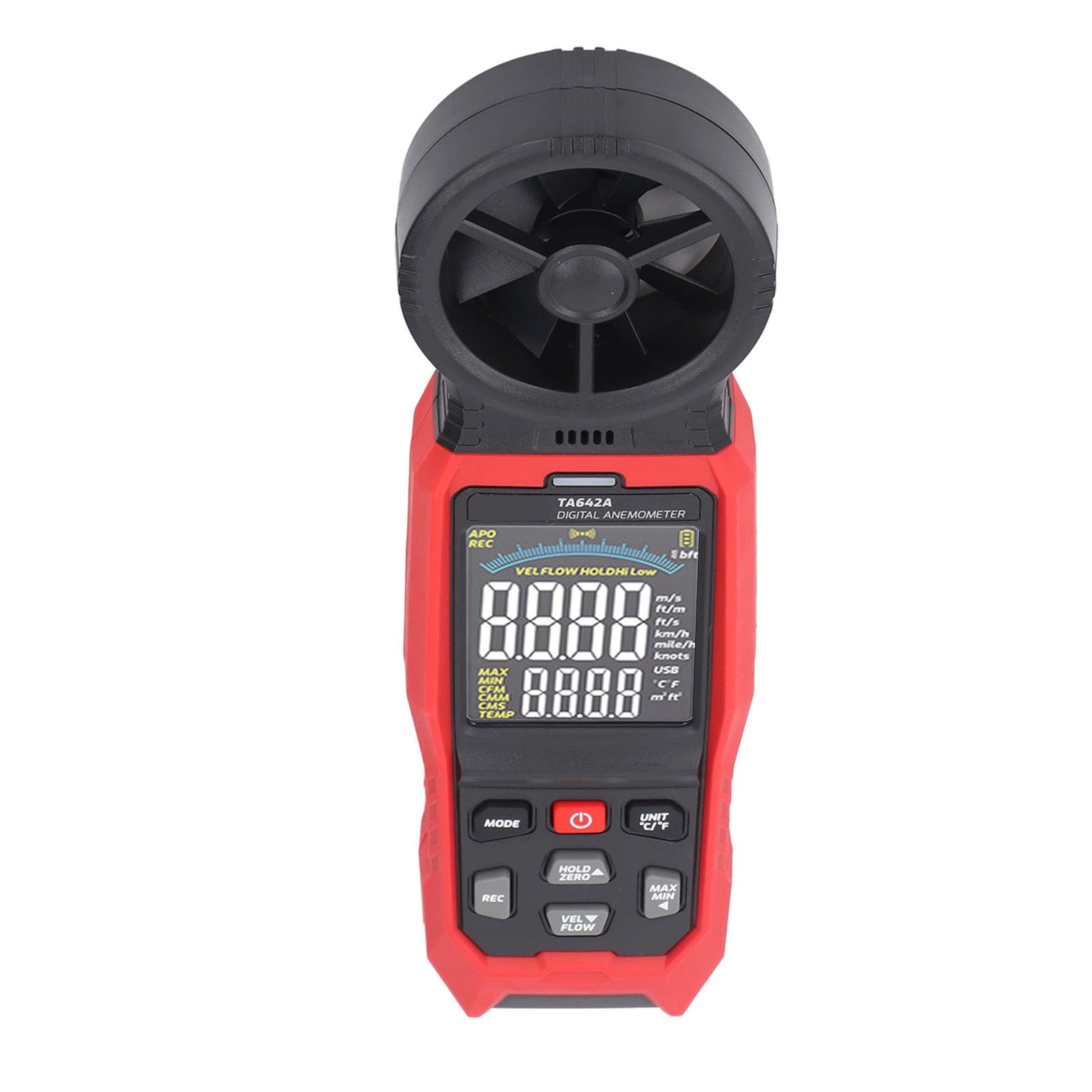 Anemometro Digitale Ad Alta Precisione Messore di velocità del Portatile per Professionisti HVAC