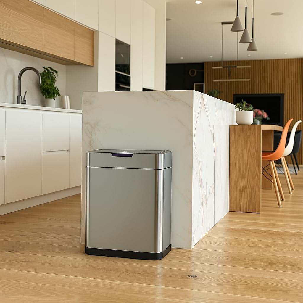Kitchen Move, Papelera automática 60 L DAYTONA Silver