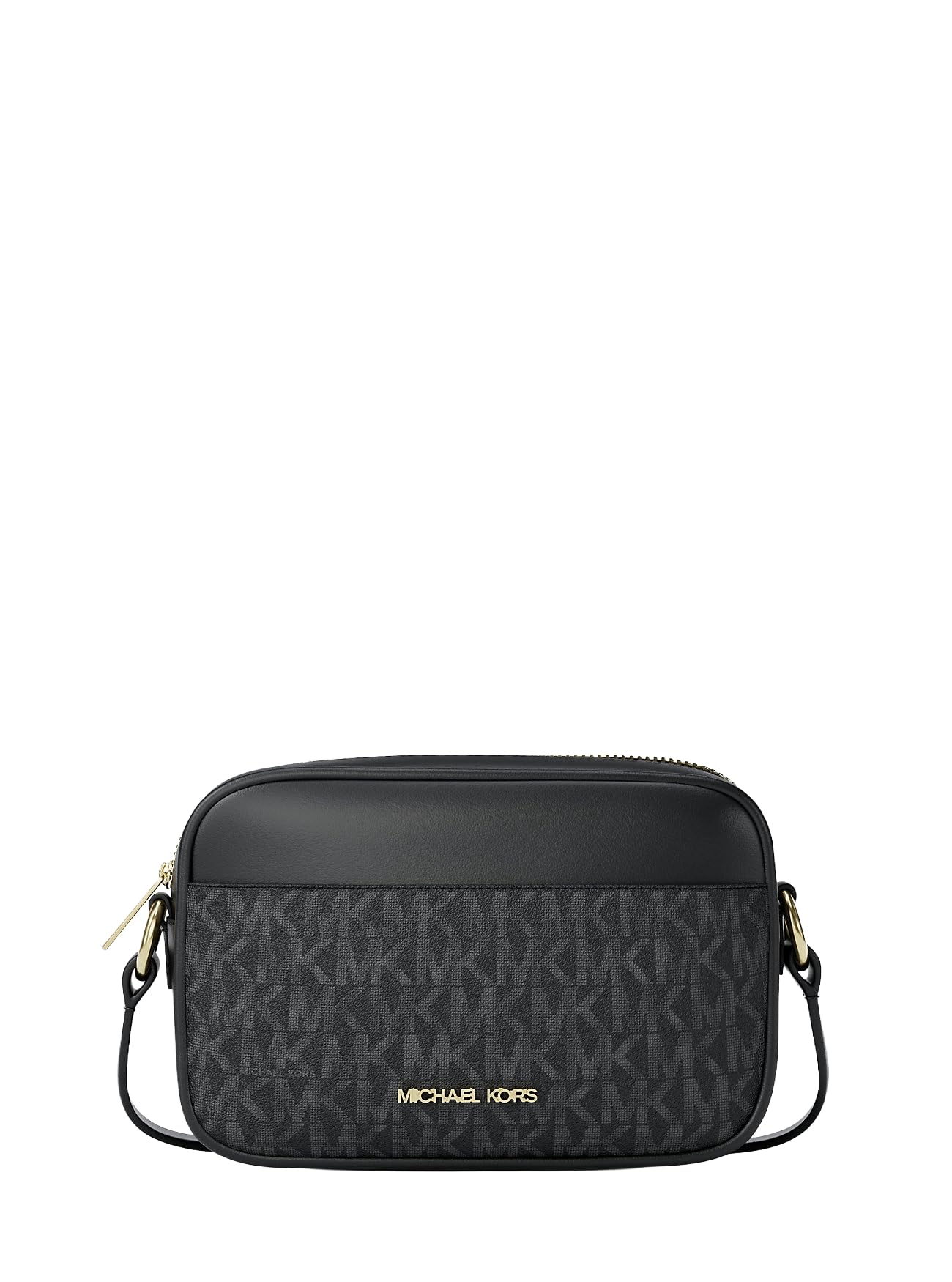 Michael Kors Jet Set Small Signature Logo Camera Crossbody Bag Black