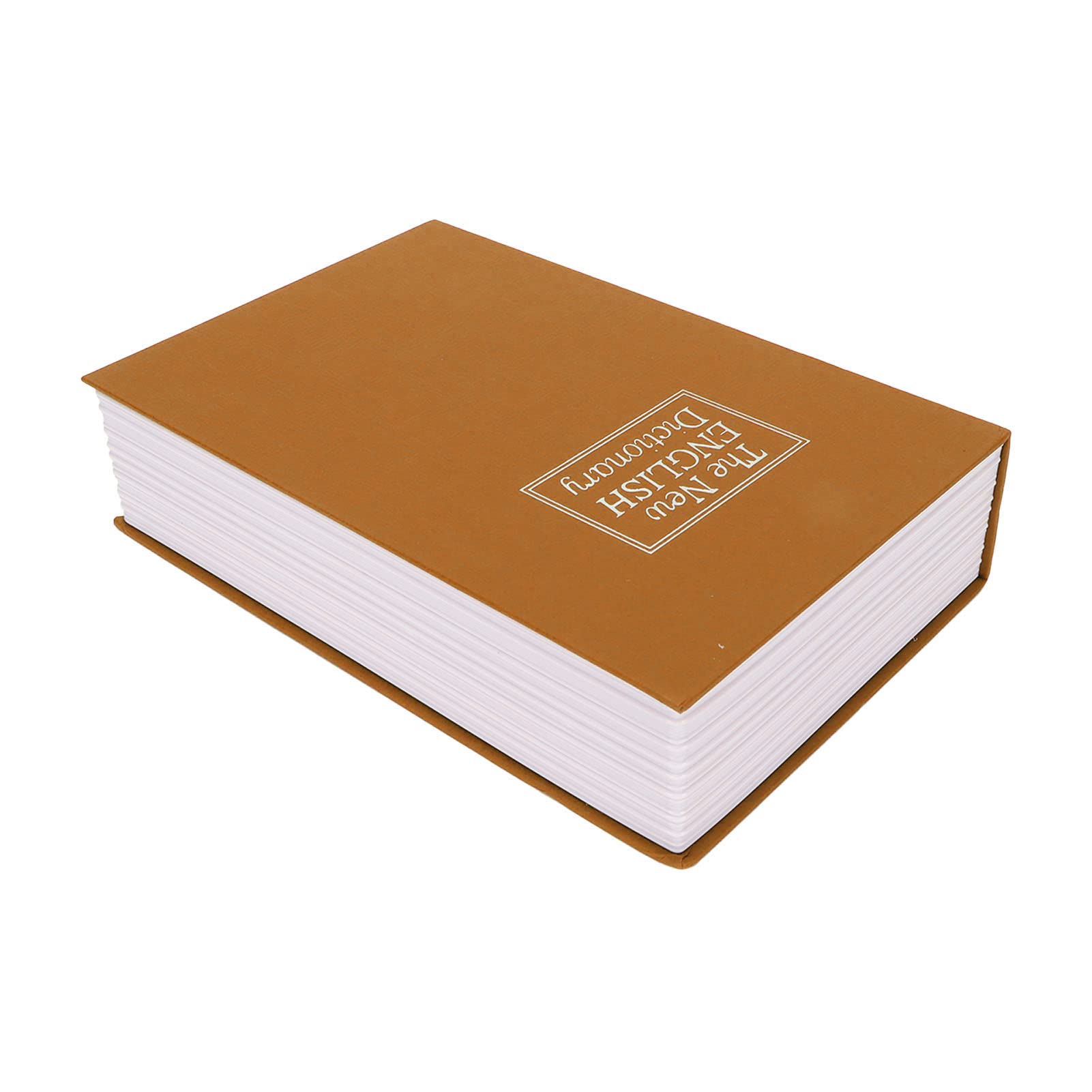 Jelquix Book Safe Diversion Safe with Combination Lock, Storage Box for Money Jewelry Cards, Stainless Steel Liner, 4.5x4.7x1.8in, Ideal for Security (Coffee)