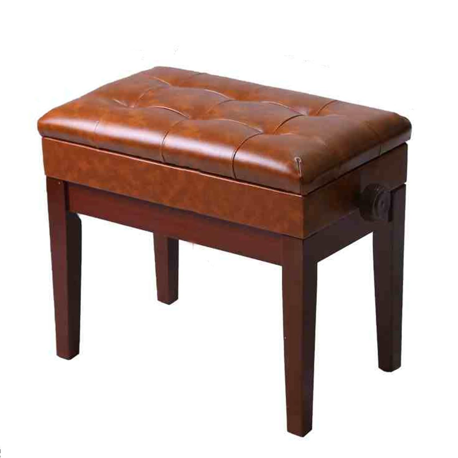 Regulowany stołek do pianina, ławka pod klawiaturę z litego drewna z miejscem do przechowywania, wytrzymuje 440IBS, nadaje się do ławki do pianina elektrycznego i ławki Guzheng(Color4)
