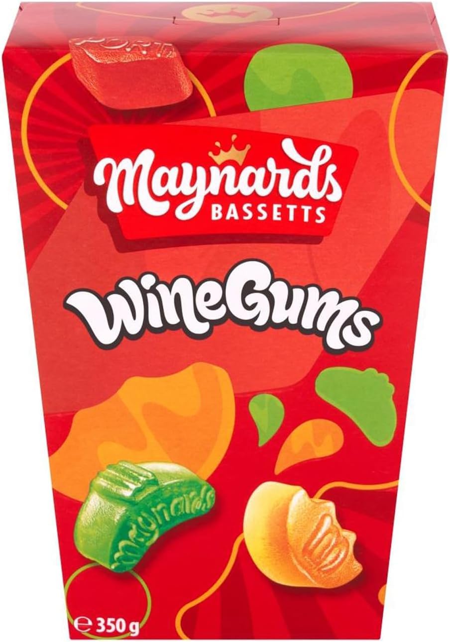 Maynards Bassetts Wine Gums, Bursting With Fruity Flavours, Sharing Box, Perfect for Gifting, 350g (Pack of 1)