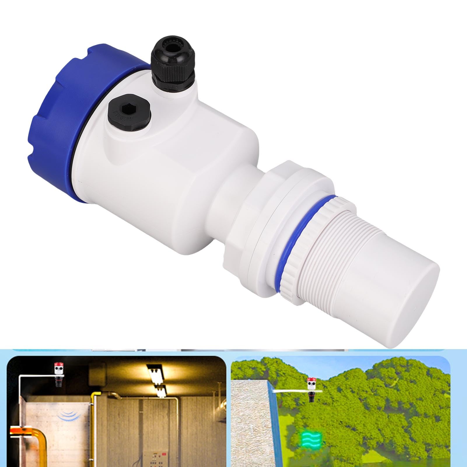 Ultraschall-Flüssigkeitsstandsensor, LED-Anzeige, multifunktionaler 4 bis 20 mA Analogausgang, Wasserstandssensor-Sender