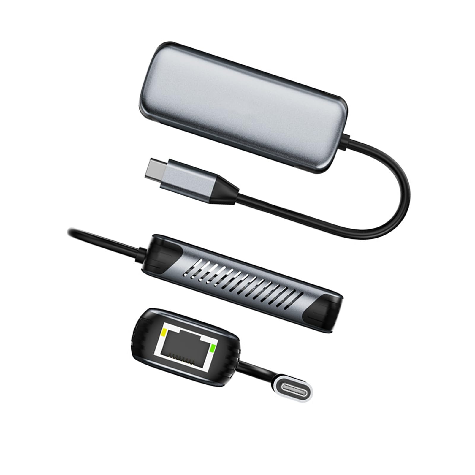 Adaptateur portable USB de type C vers Ethernet 5000 Mbps réseau stable pour jeux de voyage USB C vers câble adaptateur