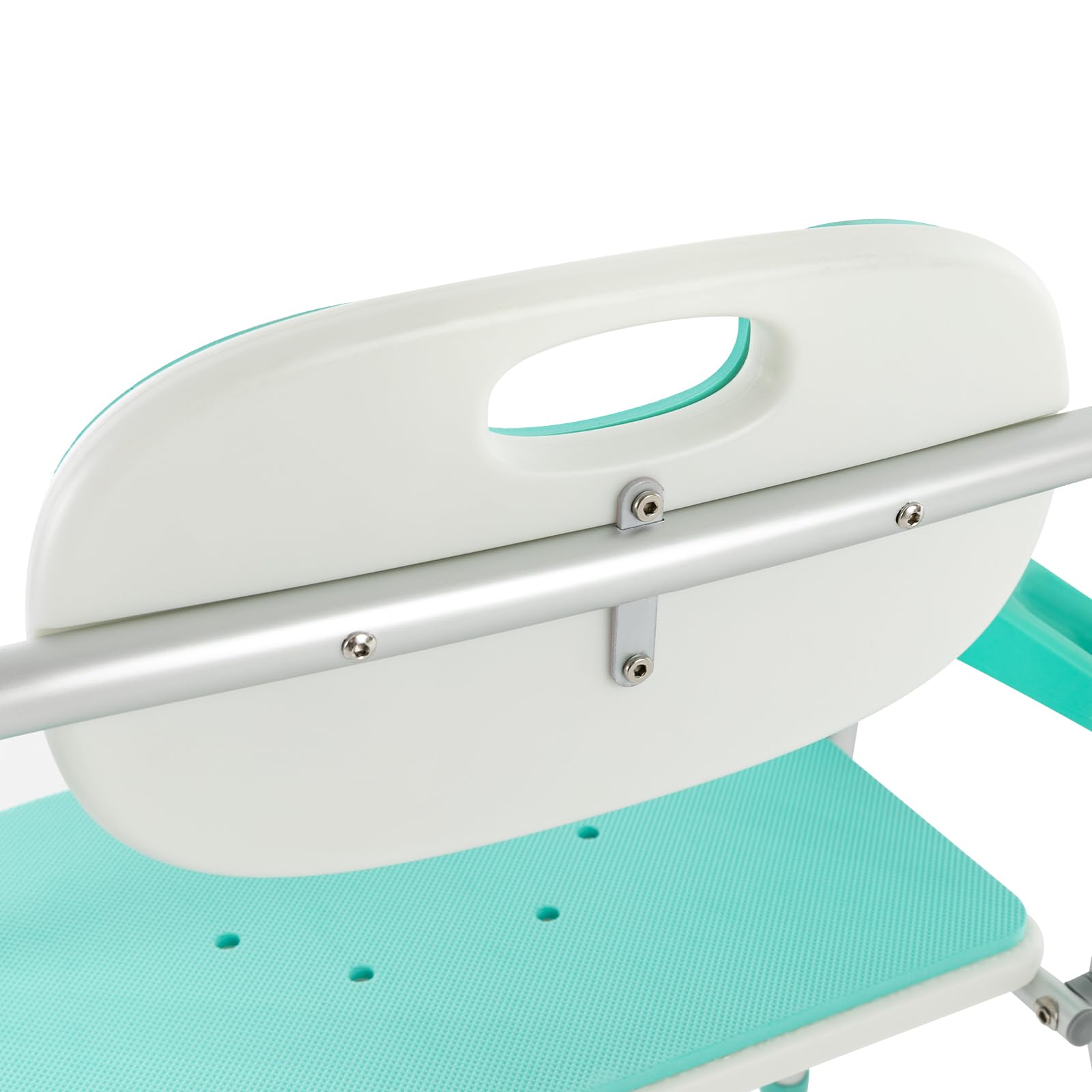 Silla de ducha para personas mayores, altura ajustable y antideslizante, taburete de ducha acolchado plegable con respaldo y reposabrazos, silla de baño de EVA para personas mayores, embarazadas y