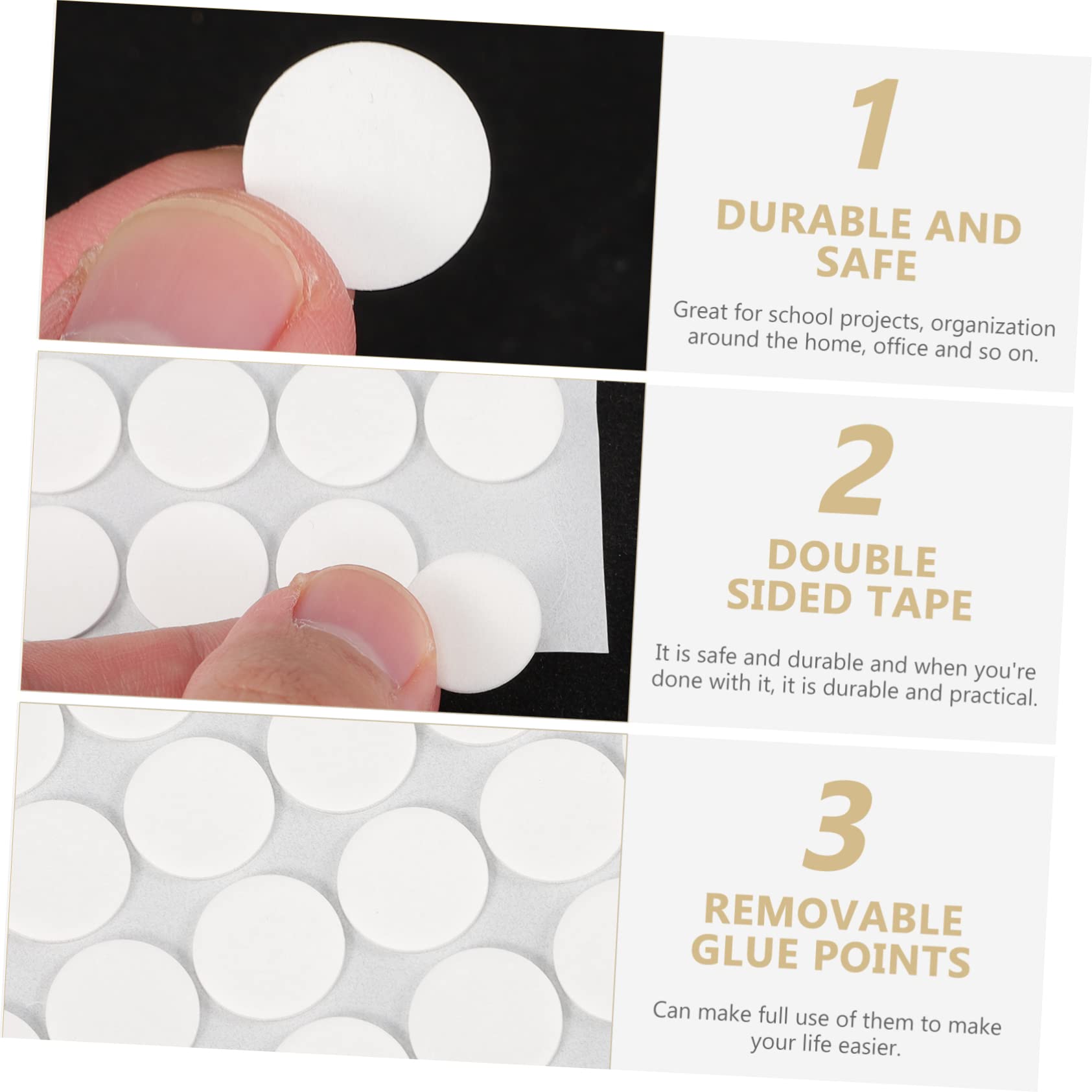 SEWACC 5sets Adhesive Aufkleber Runde Doppelseitige Für Starke Haftung 18 Blätter * 5