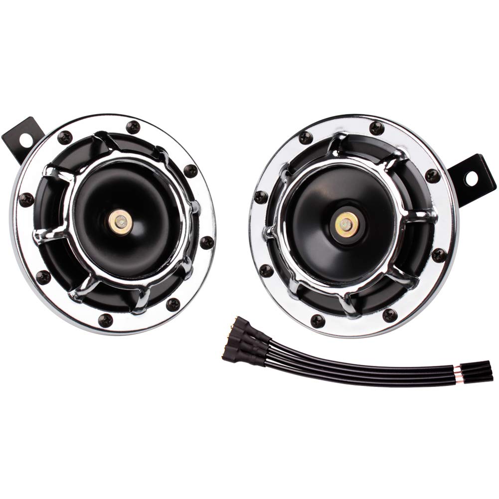 FARBIN Car Horns 12V Super Loud Horn High Tone/Low Tone Metal Truck Horn