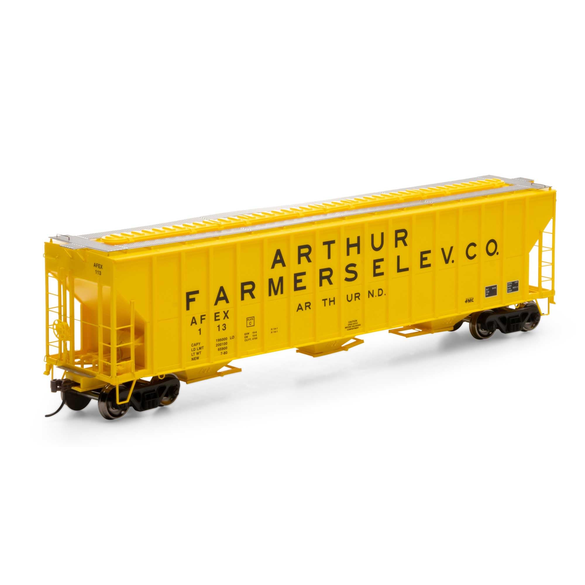Athearn HO RTR FMC 4700 Covered Hopper AFEX #113 ATH81578 HO Rolling Stock