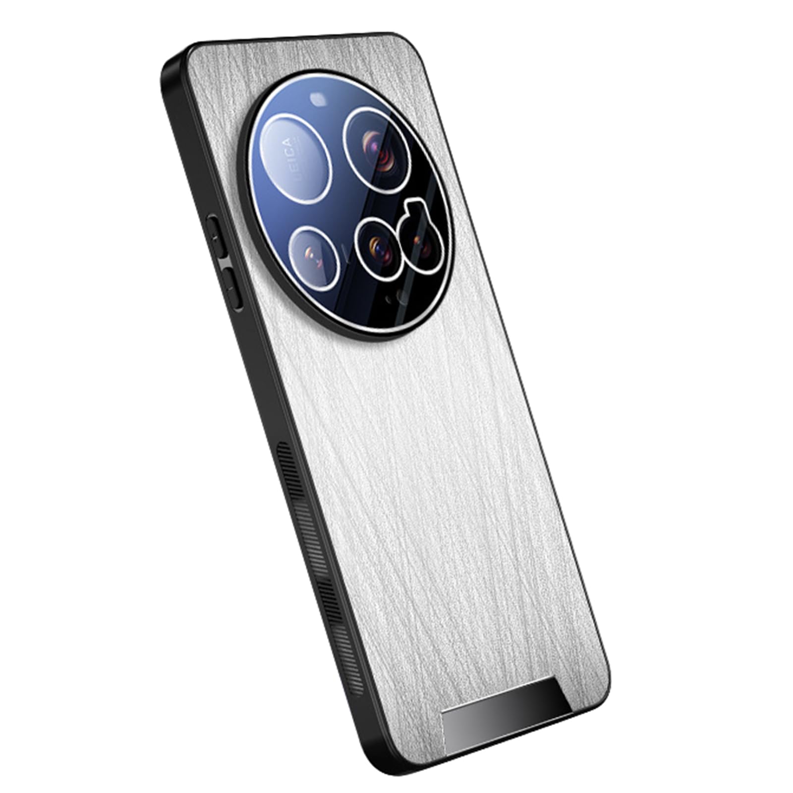 Leather Case for Xiaomi 15 Ultra/15 Pro/15, Full Wrap Lens Protection Slim Anti-Slip Cover Stylish Pattern Back Anti Scratch Shell,White,15 Ultra