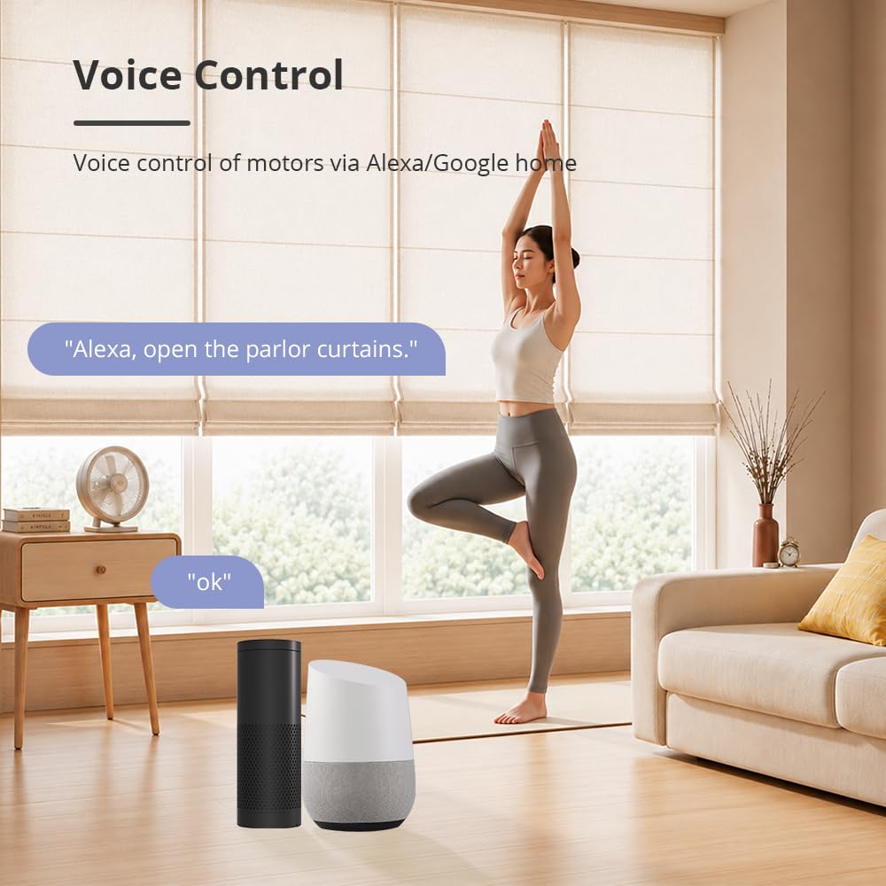 Moteur de store intelligent pour tube de 17 mm/25 mm/28 mm, moteur de store à rouleau Zigbee rechargeable, fonctionne avec Alexa et Google Home, contrôle par application, nécessite un hub Tuya Zigbee