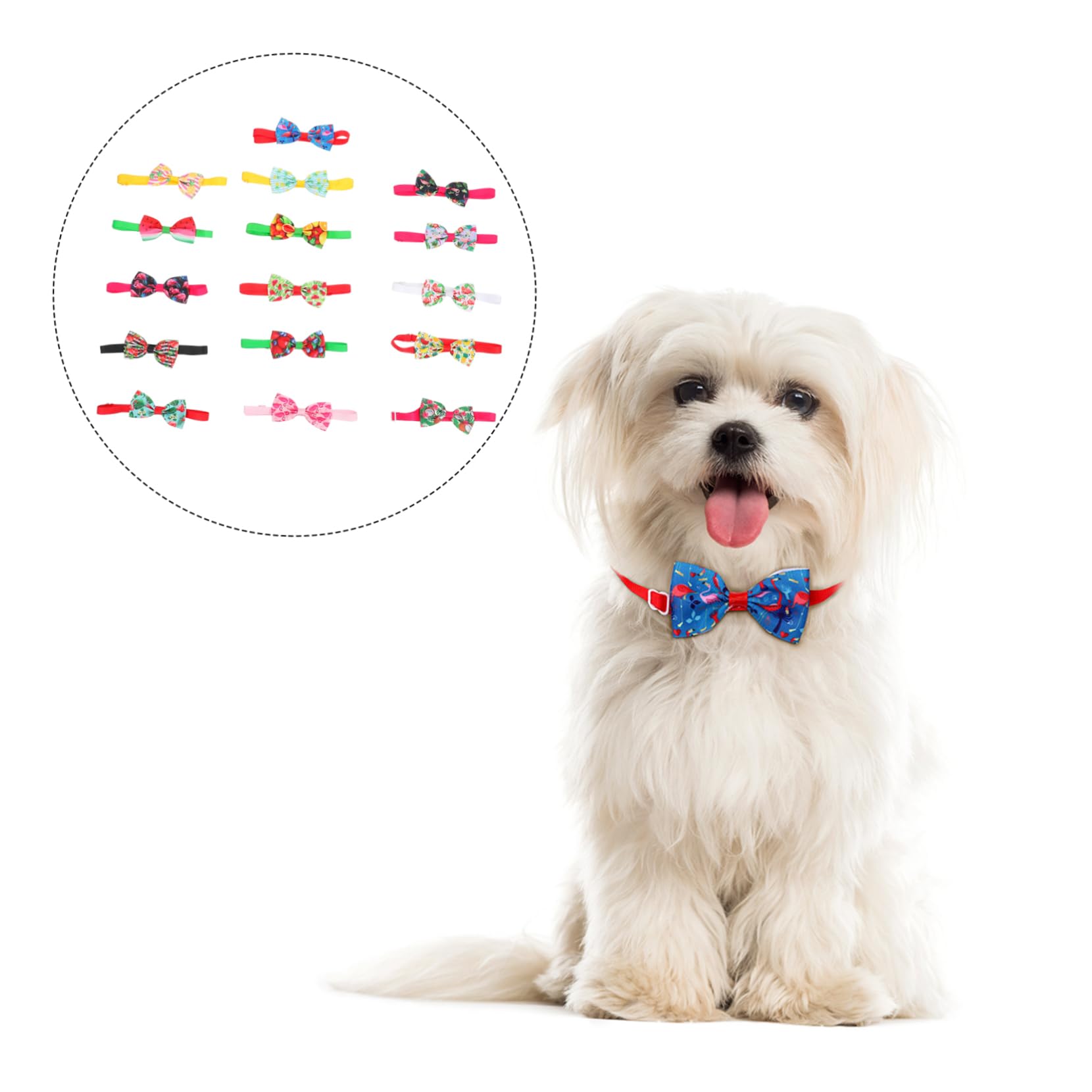 FRCOLOR 48stücke Teiliges Verstellbares Hundehalsband Mit Fliege Für Kleine Und Mittelgroße Hunde Stilvolles Accessoire Für Partys Hochzeiten Und Feste Atmungsaktiv Und Bequem