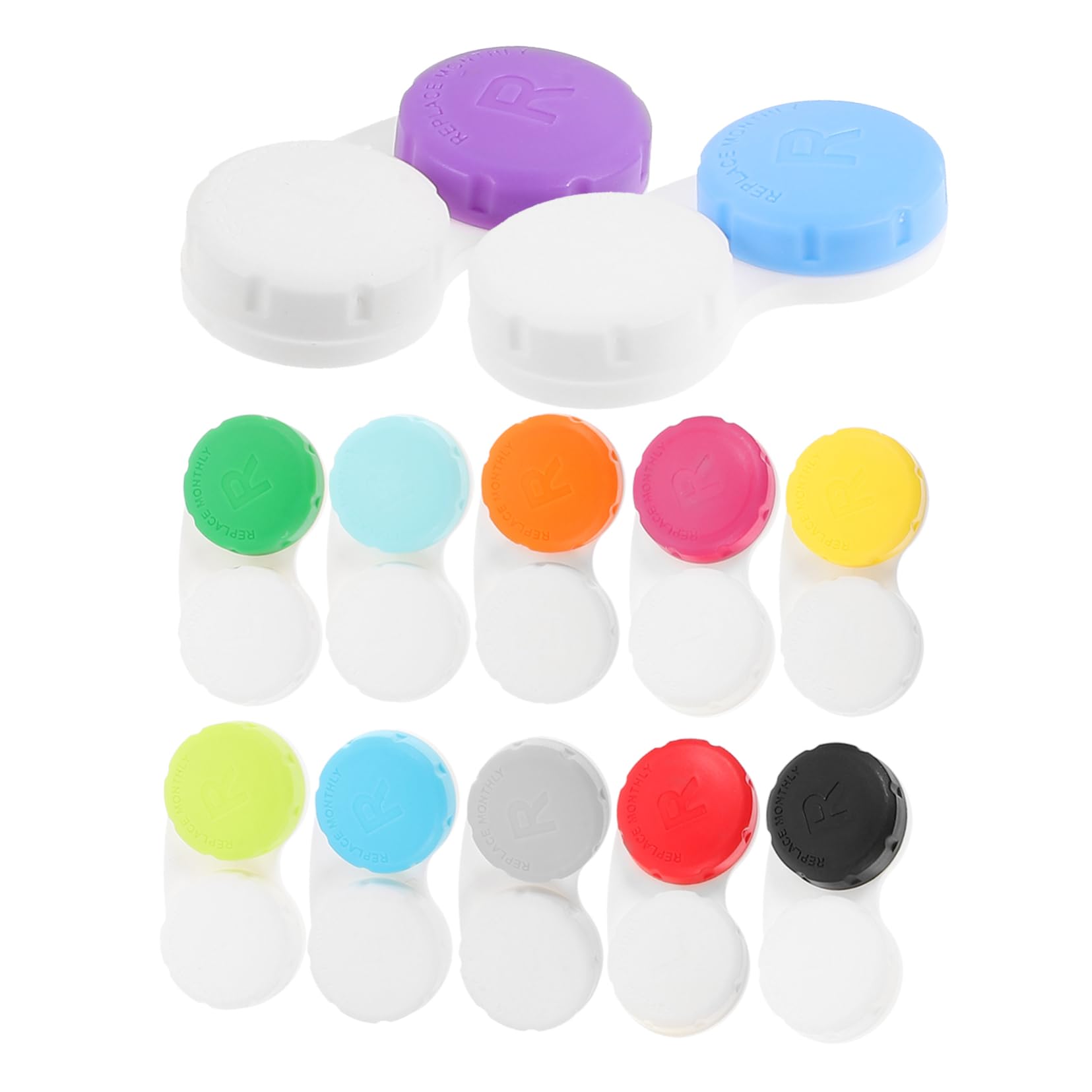 BESTYASH 5 Set Custodia Per Lenti A Contatto Organizzatore Caso Chiaro Adorabile Organizer Per Obiettivi Occhio Astuccio Porta Lenti A Contatto Da Viaggio Plastica 12 Pezzi*5