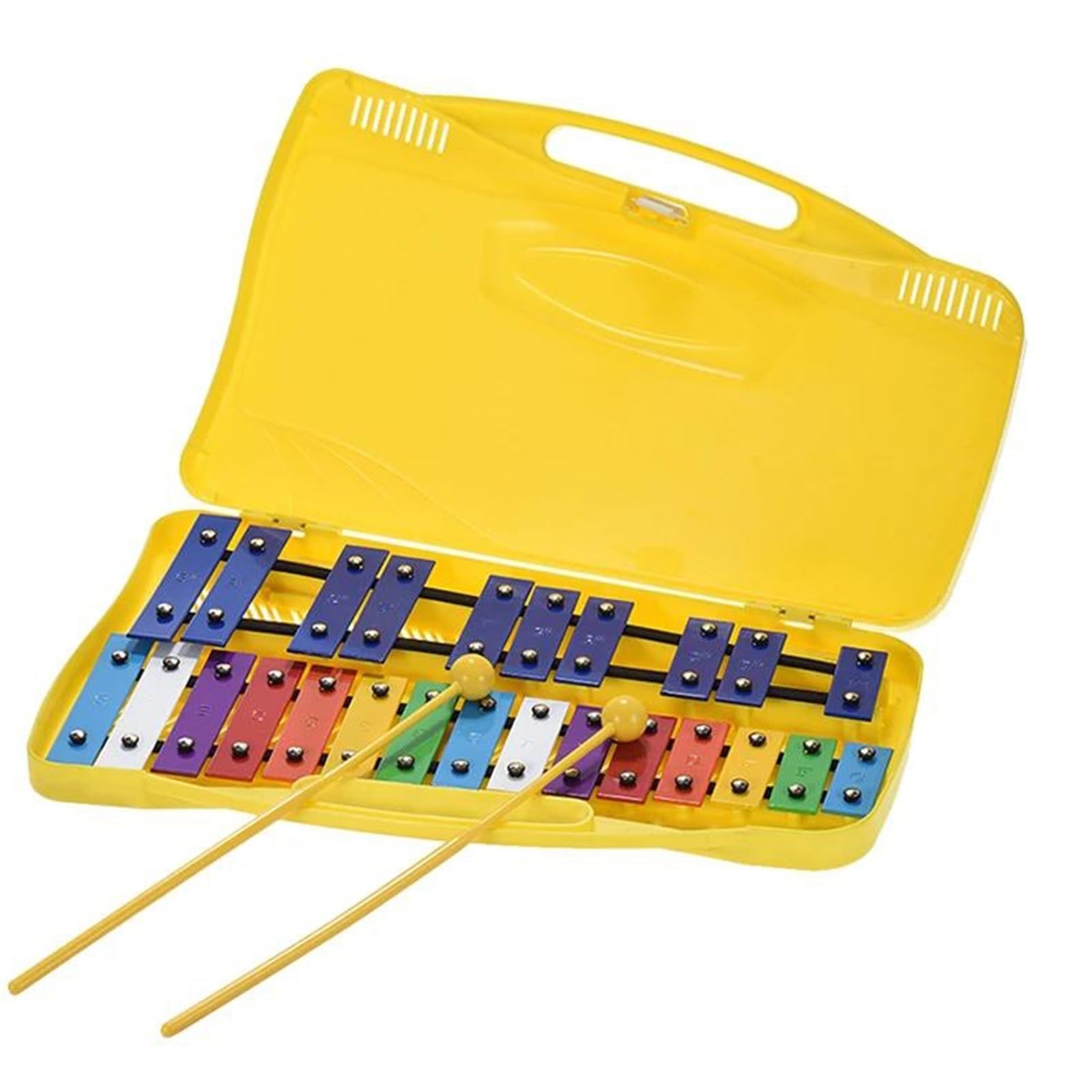 Ksylofon Kolorowe 25 Nut Glockenspiel Ksylofon Instrument Perkusyjny Rytm Instrument Muzyczny Z 2 Młotkami Futerał Do Przenoszenia