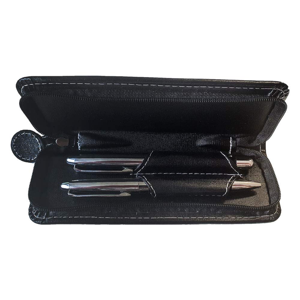 Juwelier Schönschmied - Schreibset mit Gravur als Geschenk inklusive Geschenk-Etui - Drehkugelschreiber & Rollerball (blauschreibend) Schreibset 3 PS3