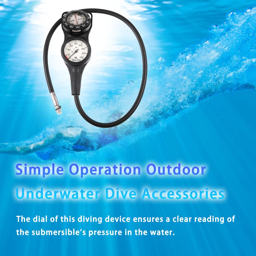 BEALIFE Medidor de Buceo Comprobador de presión Conveniente Ligereza Medidor de Profundidad Multifuncional Accesorios de Buceo Submarino al Aire Libre