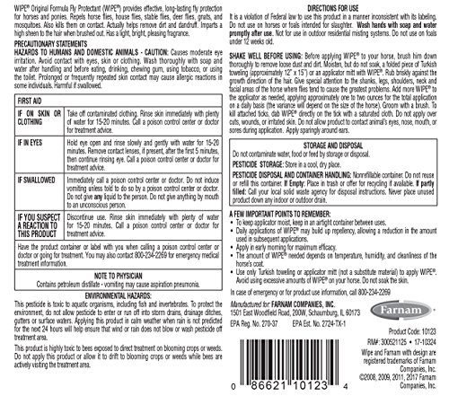 Farnam 10123 Wipe Original Formula Fly And Tick Protectant thumb #2