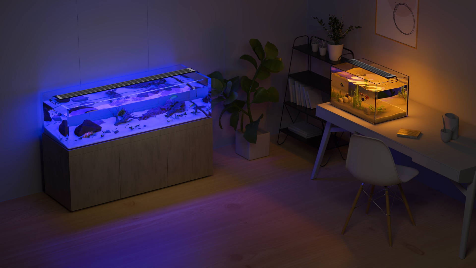 Image of fishkeeper Smart LED Aquarium Light with One-Key Real-Time Sync Function
