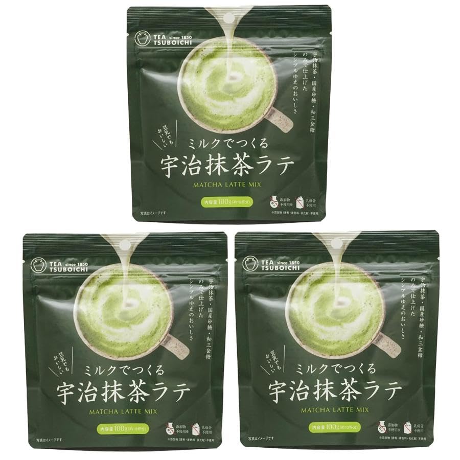Amazon | つぼ市製茶本舗 ミルクでつくる宇治抹茶ラテ 80g×3袋セット