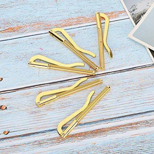 5pcs Wallet Money Clip Spring, 75mm Spring Money Cash Clip for Bifold Leather Wallet and Card Holder Gold2