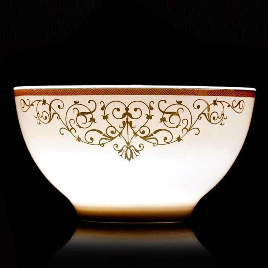 48-częściowy zestaw zastawy stołowej z porcelany kostnej w stylu pałacowym – eleganckie ceramiczne talerze i miski do jadalni idealne do domu lub na imprezy i stylowa zastawa stołowa