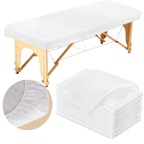 Noverlife Juego de 25 fundas de mesa de masaje desechables de 35 x 84 pulgadas, fundas de cama de spa, cubierta protectora de tela no tejida