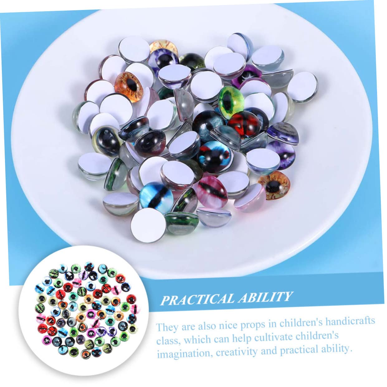 DOITOOL 3 Set Perline Perline Decorative Per Fai Da Te Resistente All Usura Per Creazioni Artigianali E Accessori Per 100 Pezzi * 3