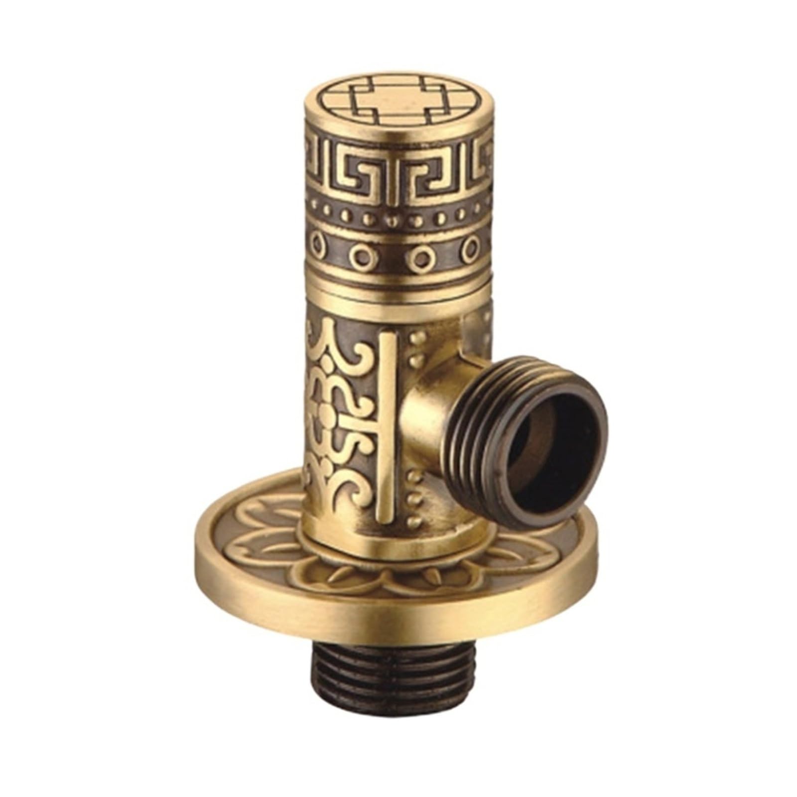 European Antique Black Brass Angle Valve Toilet Water Filling Control Valve(Antique Brass C)