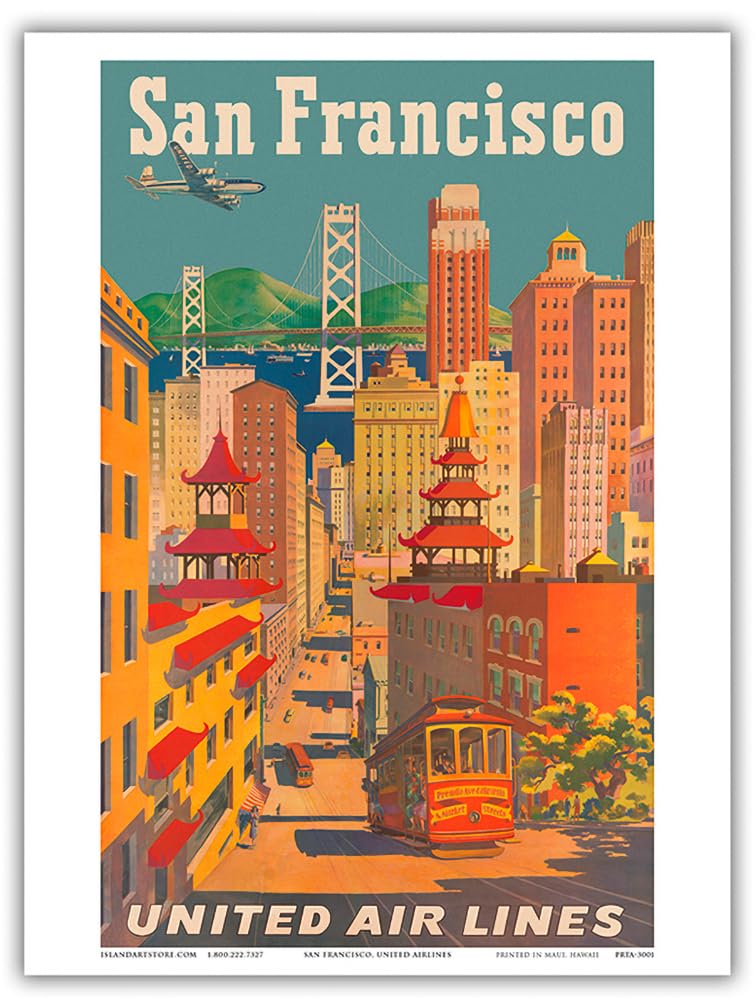 USA広告入ハンガー5本★vintage／アメリカ／California Amazon.com: San Francisco California - Cable Car in Chinatown