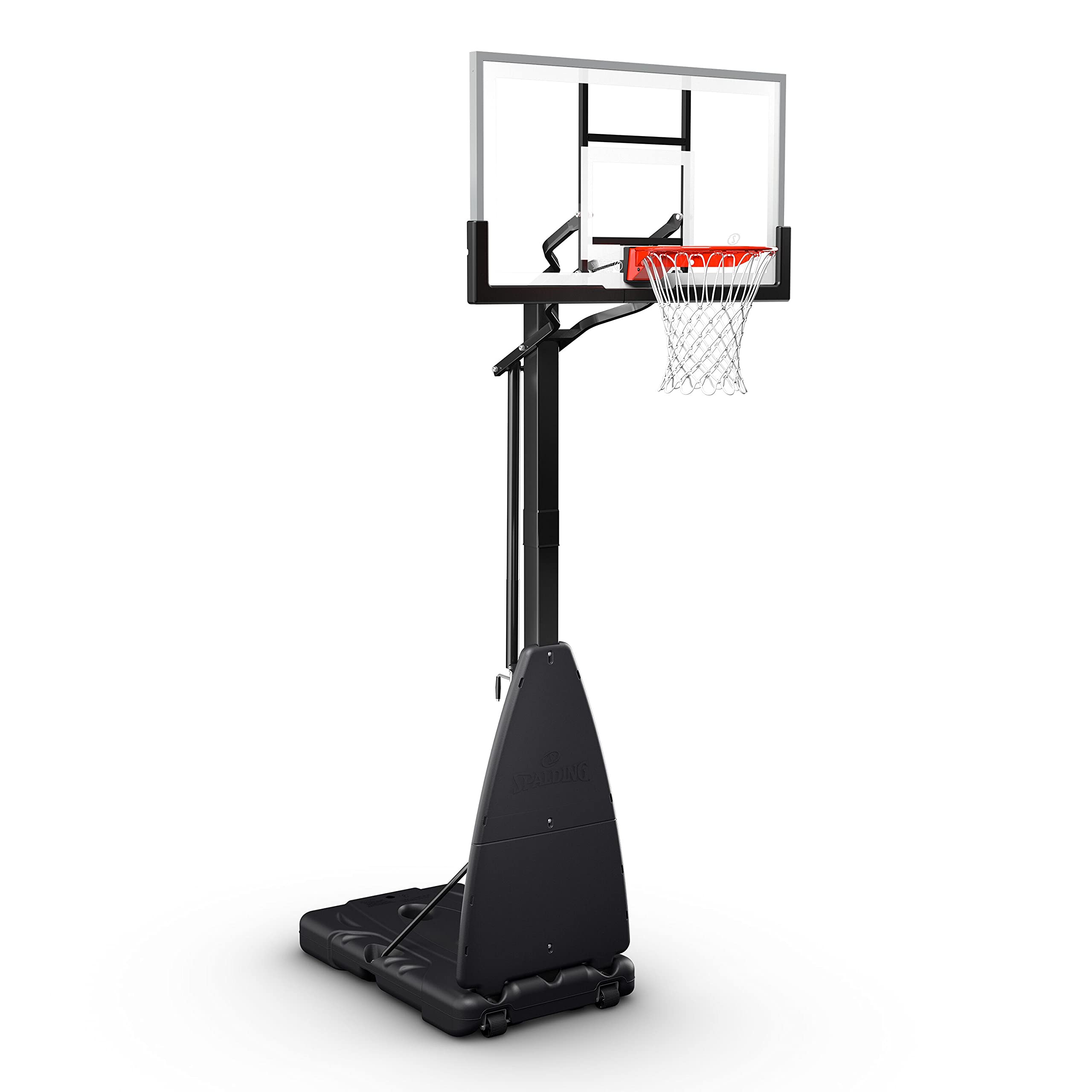 Spalding 54" Tempered Glass Screw Jack Portable Basketball Hoop