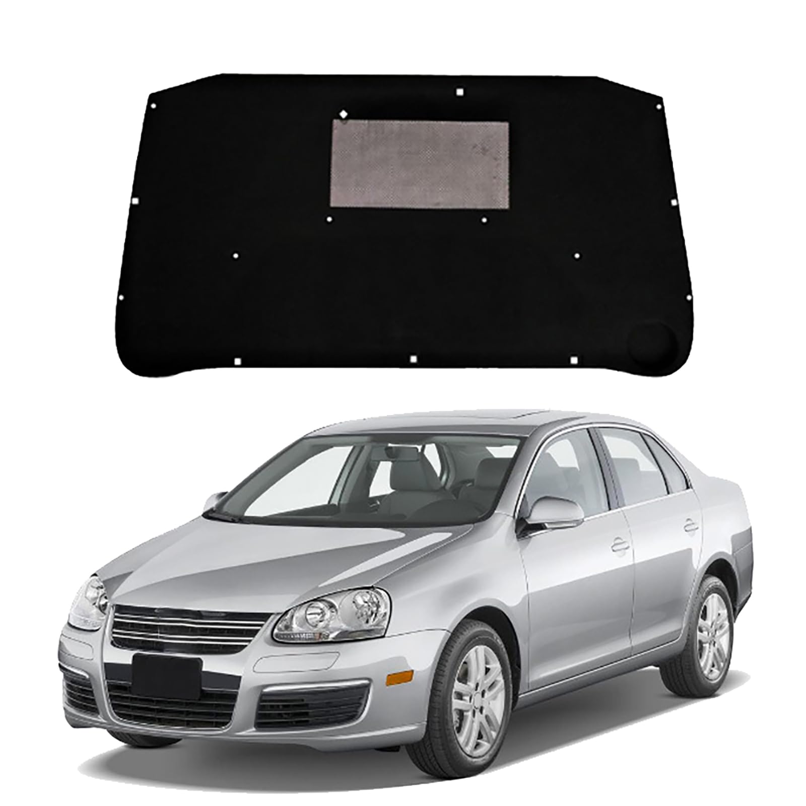 Almohadilla aislante de capó para Volkswagen Jetta 2015-2012 de algodón protector 8