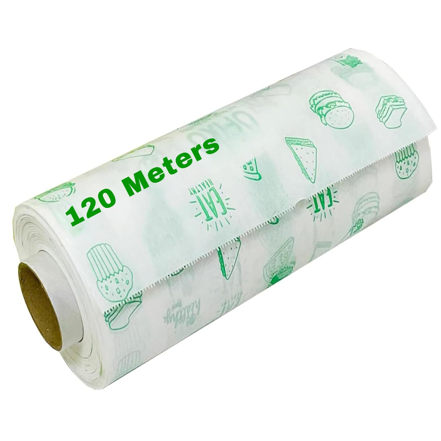 Food Wrapping Paper Roll (50 Meter Length): Superior Non-Stick Paper for Food Preservation - Greaseproof, Heat-Resistant, and Eco-Friendly (Pack of 1 Roll) (120 MTR)