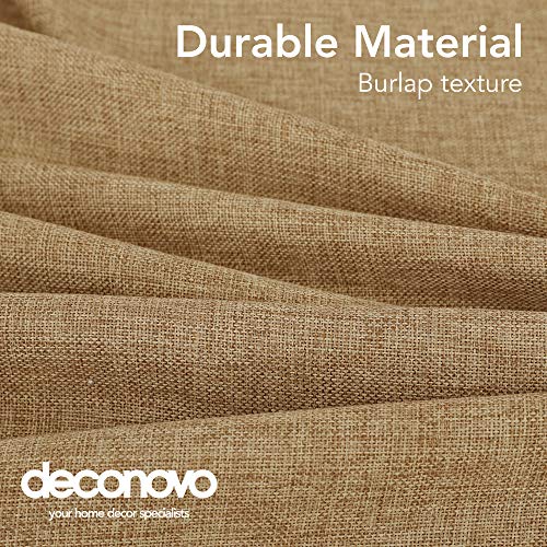Nappe rectangulaire 150x300cm effet lin imperméable jaune brique pour table