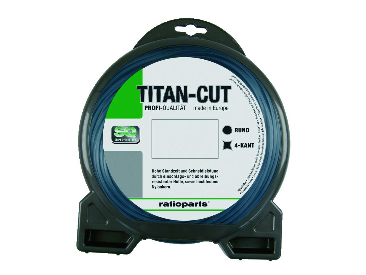 Ratioparts - Filo in Nylon copolimero Titanio-Cut, 3,5 mm, 32 m, 4 spigoli, Colore: Grigio