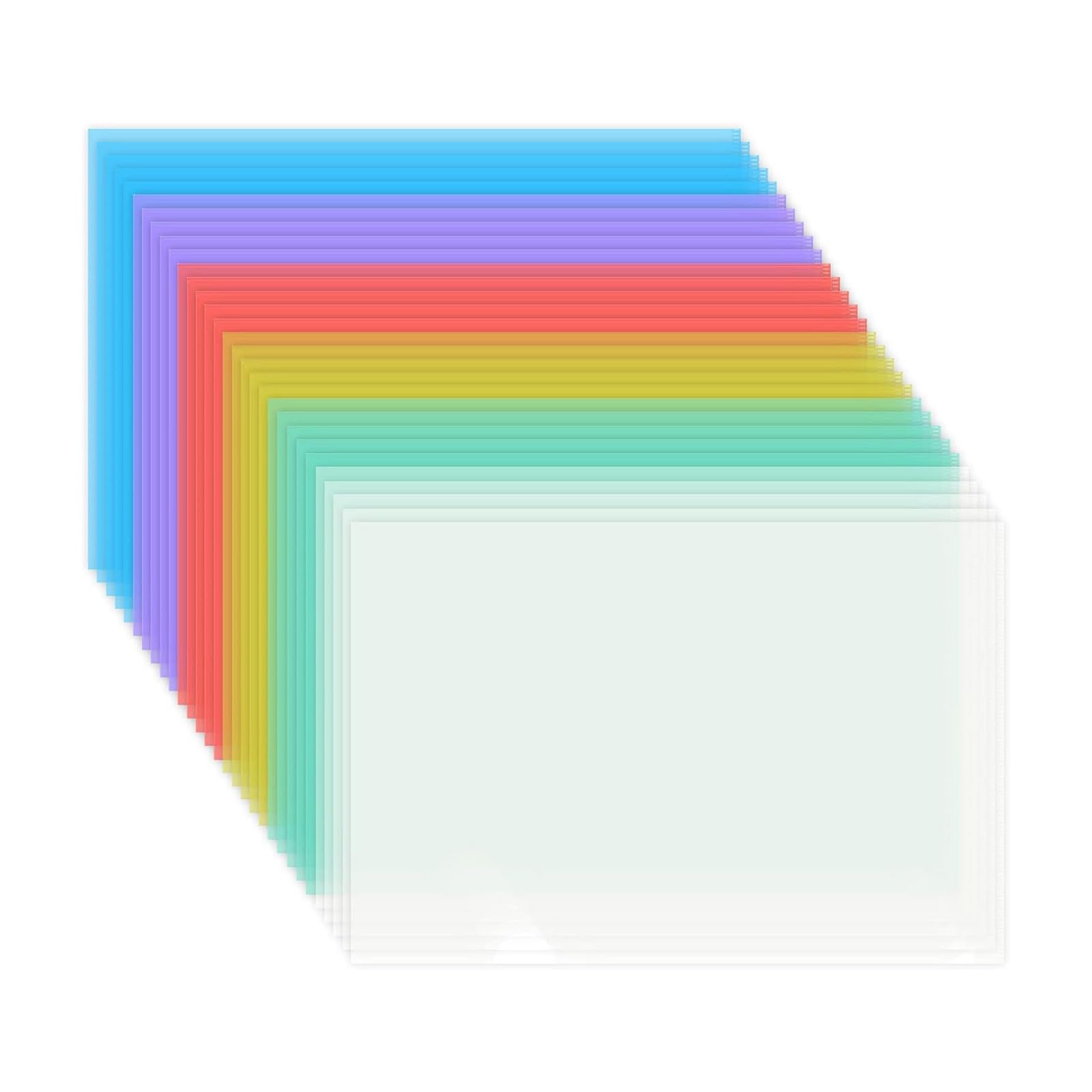 APGLSXY 30Pcs Transparency Document Protectors Side Entry Designs Paper Protectors for File Organization Multipurpose Home Organization
