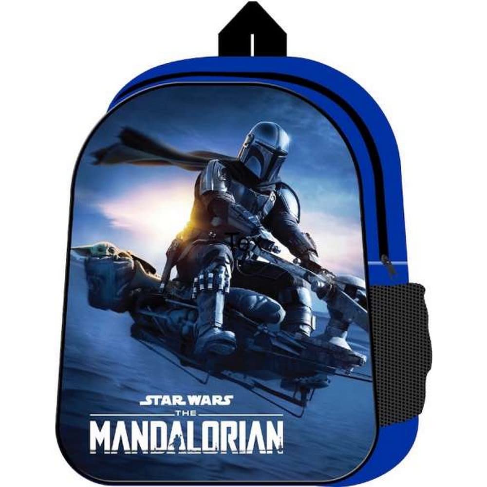 Tdl Unisex Kids Mandalorian - Riding Star Wars The Mandalorian Backpack School Bag For Kids Travel