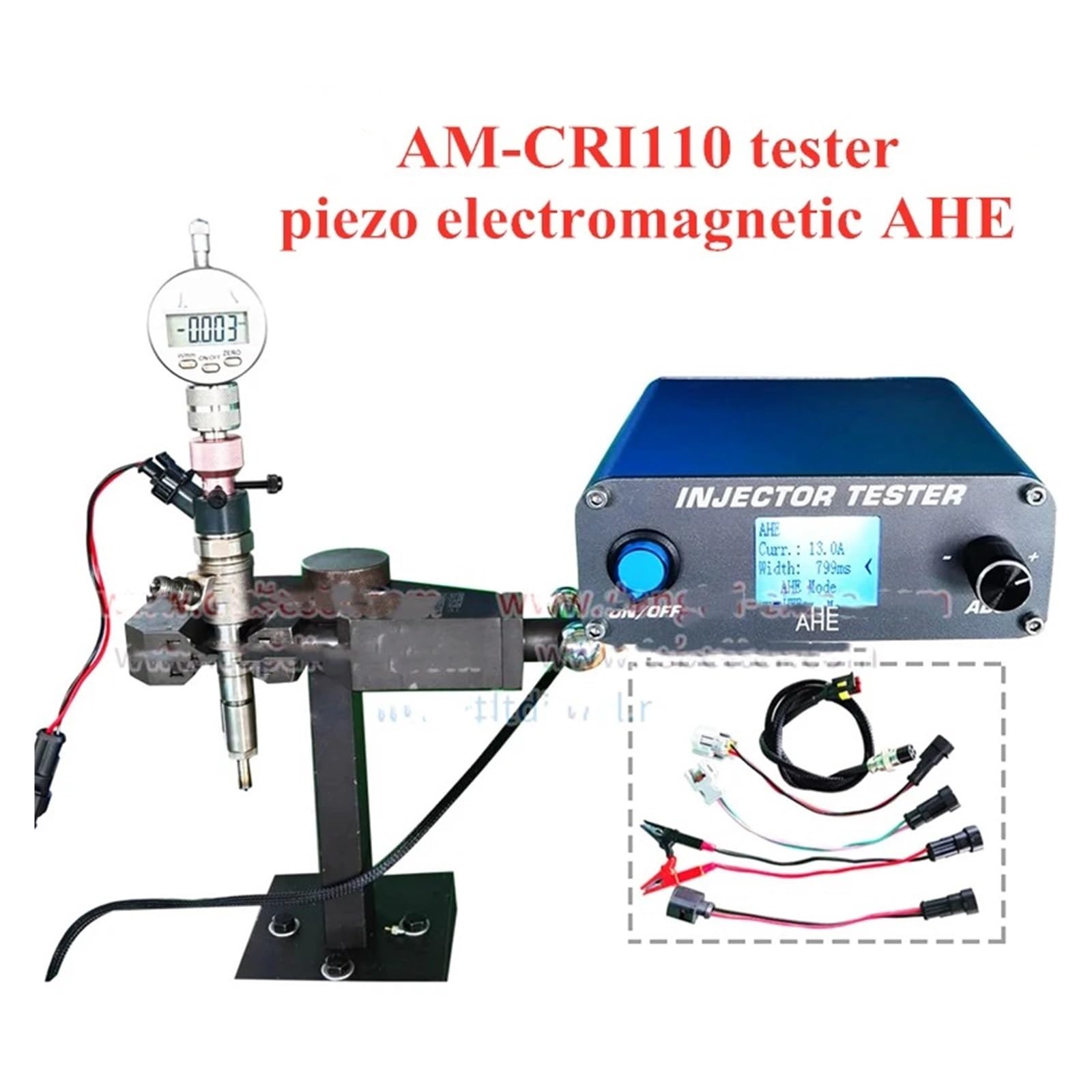 Probador de inyectores, Simulador de comprobación de inyectores diésel Common Rail AM-CRI110 con Prueba AHE