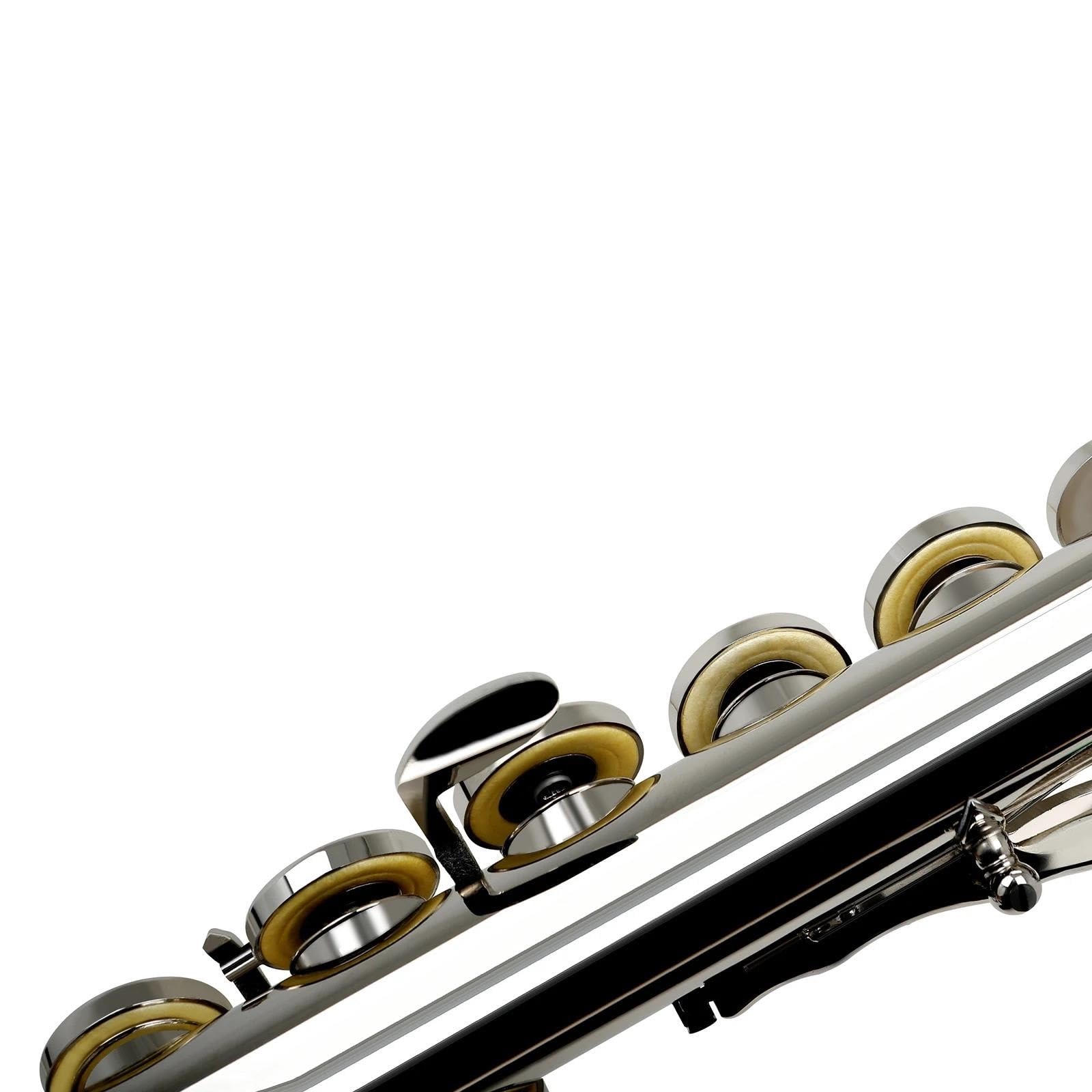 Querflöte Anfänger 16 Geschlossene Offene Löcher C-Taste Professionelles Querflöten-Konzertmusikinstrument Mit Box-Tuch-Stick-Handschuhen
