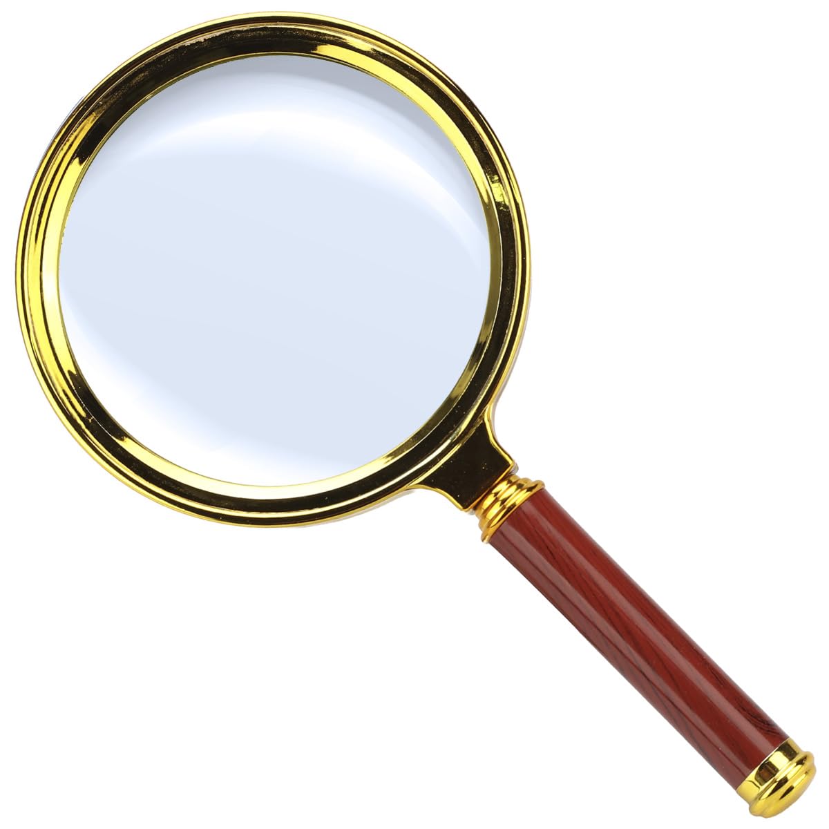 Magnifying Glass 90mm – Handheld Glass Lens Magnifier with Wooden Handle – Extra Large Strong Magnifier for Reading, Crafts & Hobbies – Zoom x 10, Classic Design Inspired by Sherlock Holmes - ZENO