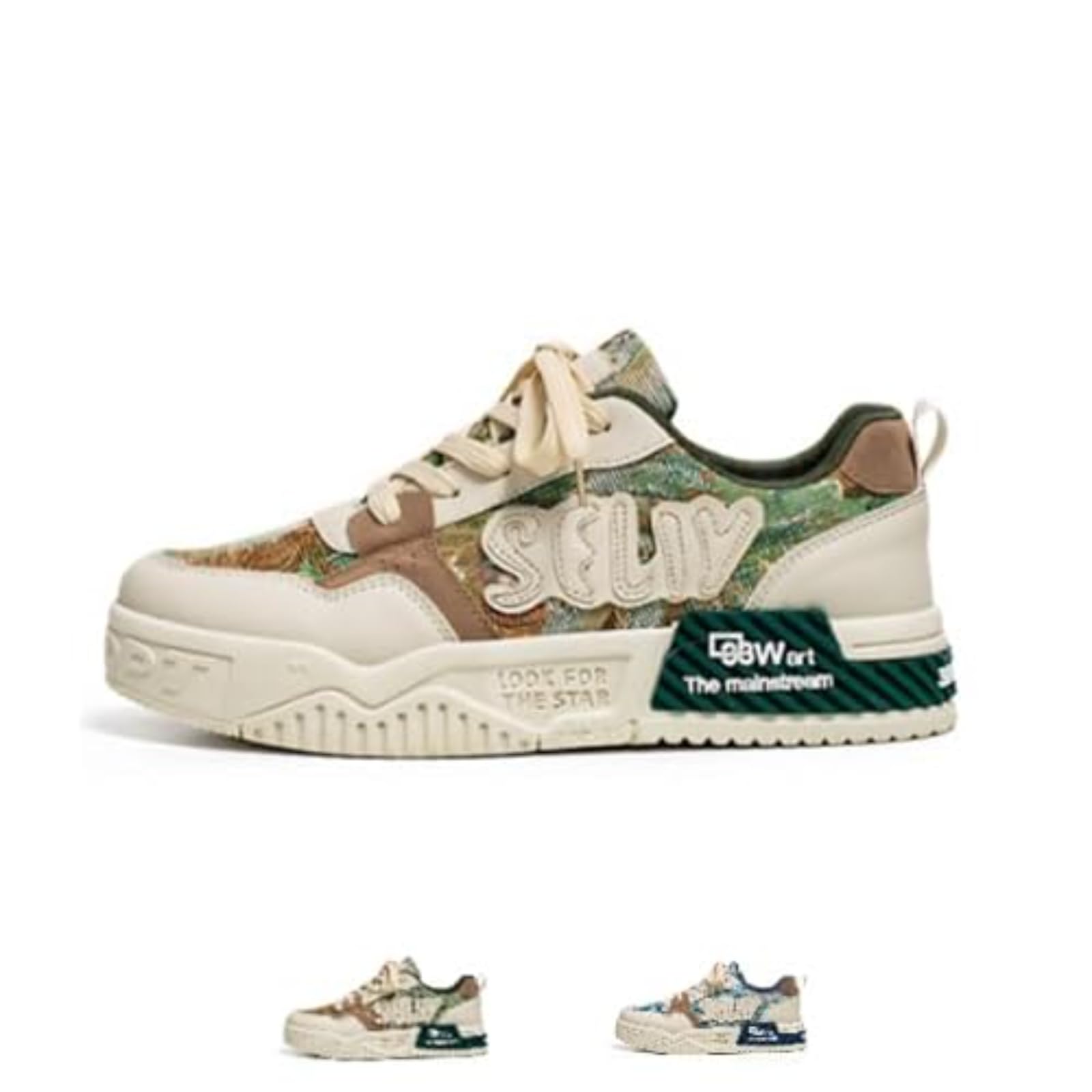 ACARITOUCH Printed Casual Chunky Printed Sneakers Women Trendy Aesthetic Skate Walking Shoes Platform Couple Shoes